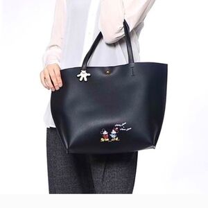 Disney Black Tote with Mickey and Minnie Design